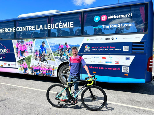 Douglas rides the tour, (but no electrics here.)