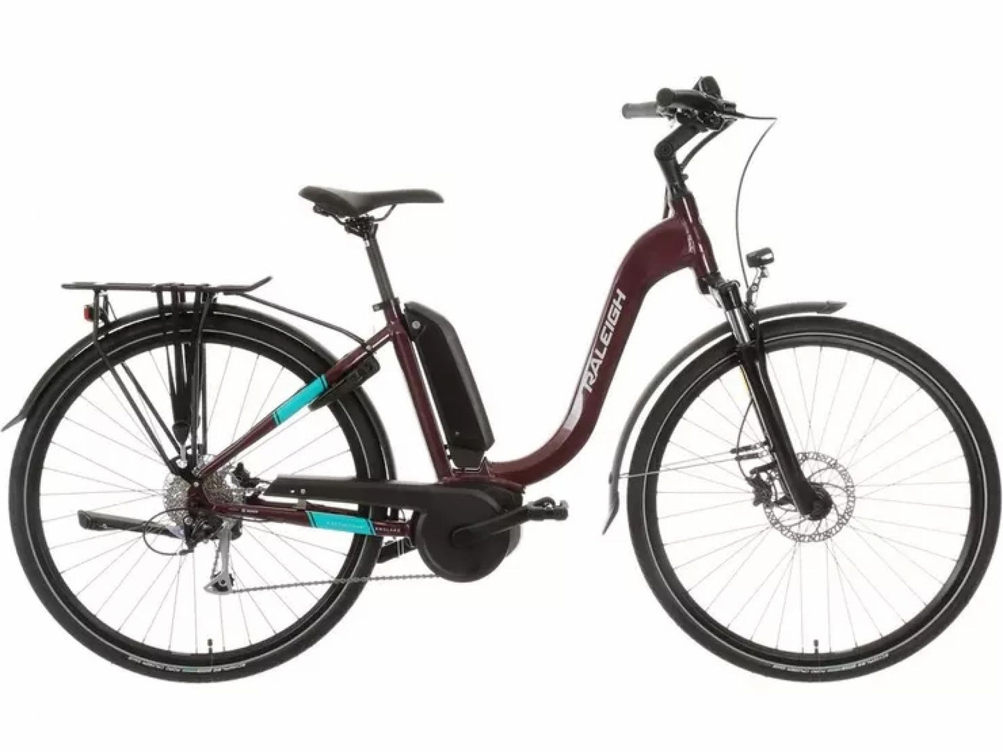 Raleigh Felix Plus-Derailleur Gear-Electric Bike-Hybrid-Stepthrough-46cm 50cm-700c-ET Bikes