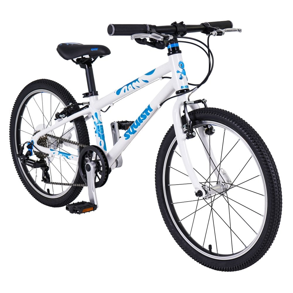 White and best sale blue bike